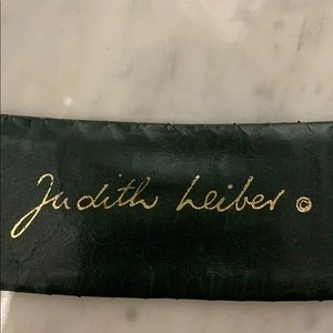 Beautiful Green leather with green cabachon stone